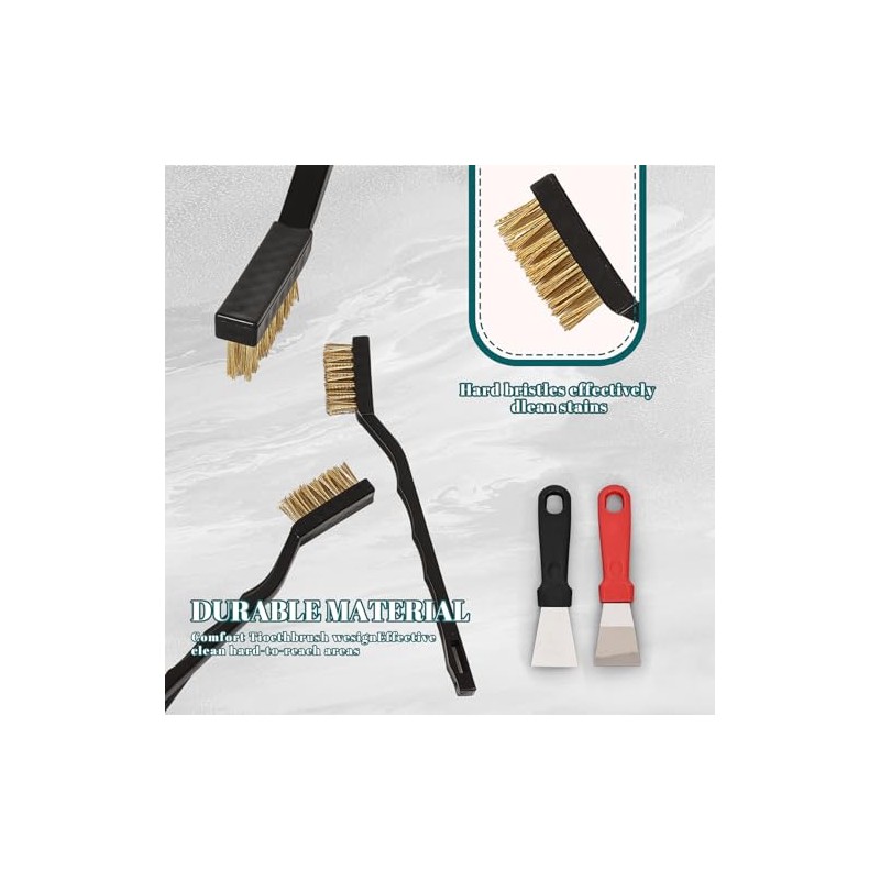 12 Pcs Mini Brass Brush Set, Brass Scratch Brush with