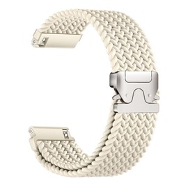 Oanux 20mm Stretchy Braided Nylon Compatible with Garmin Forerunner 165 Watch Band/55/245/645, Parachute Buckle Elastic Soft Sport Strap for Vivoactive 6/5/3/3 Music & Venu Sq 2 Women Men