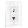 Wallplate City DecorZ - 1 Port Phone 1 Port CAT6