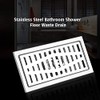 Rectangle Stainless Steel Floor Drain Bathroom Shower Drain Protector Kitchen