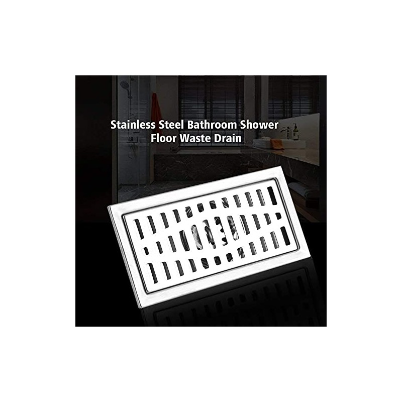 Rectangle Stainless Steel Floor Drain Bathroom Shower Drain Protector Kitchen