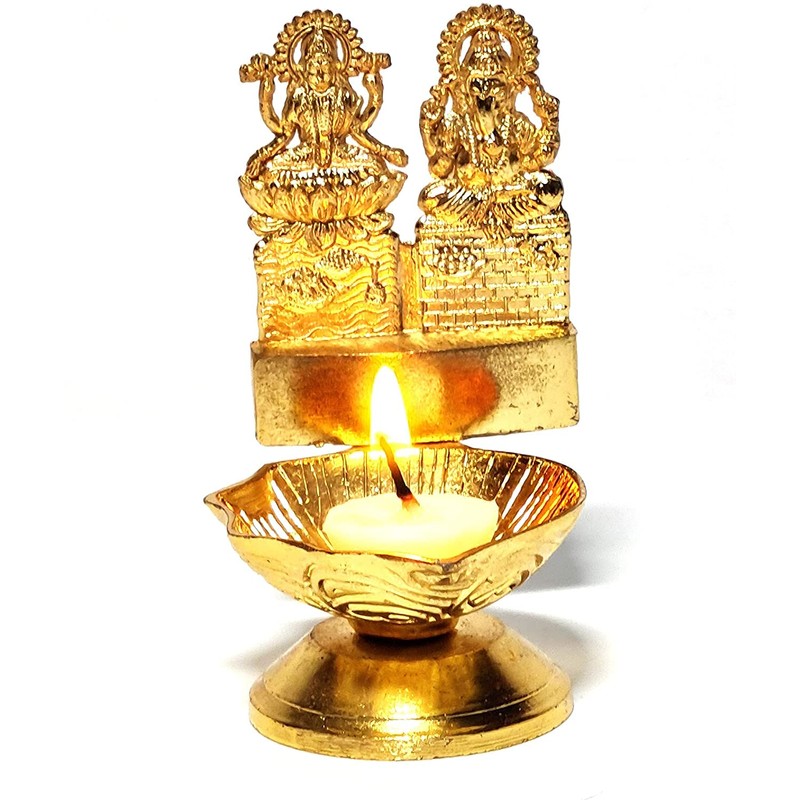 Castel Royale Mix Metal Pooja Decorative Diya, Diwali Gift Item,Metal