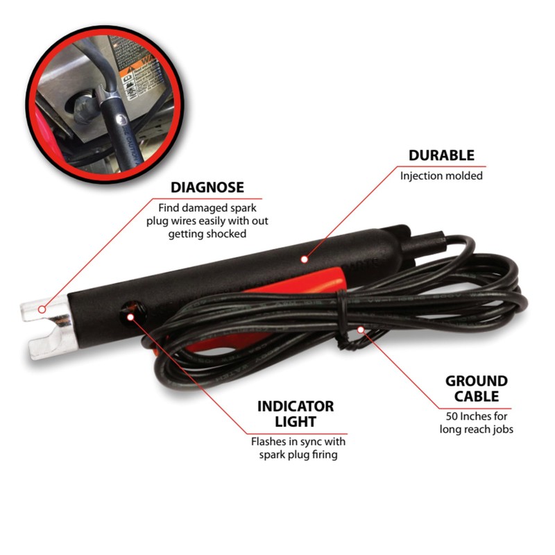 Performance Tool W80530 Spark Plug Wire Tester - Easily Identify