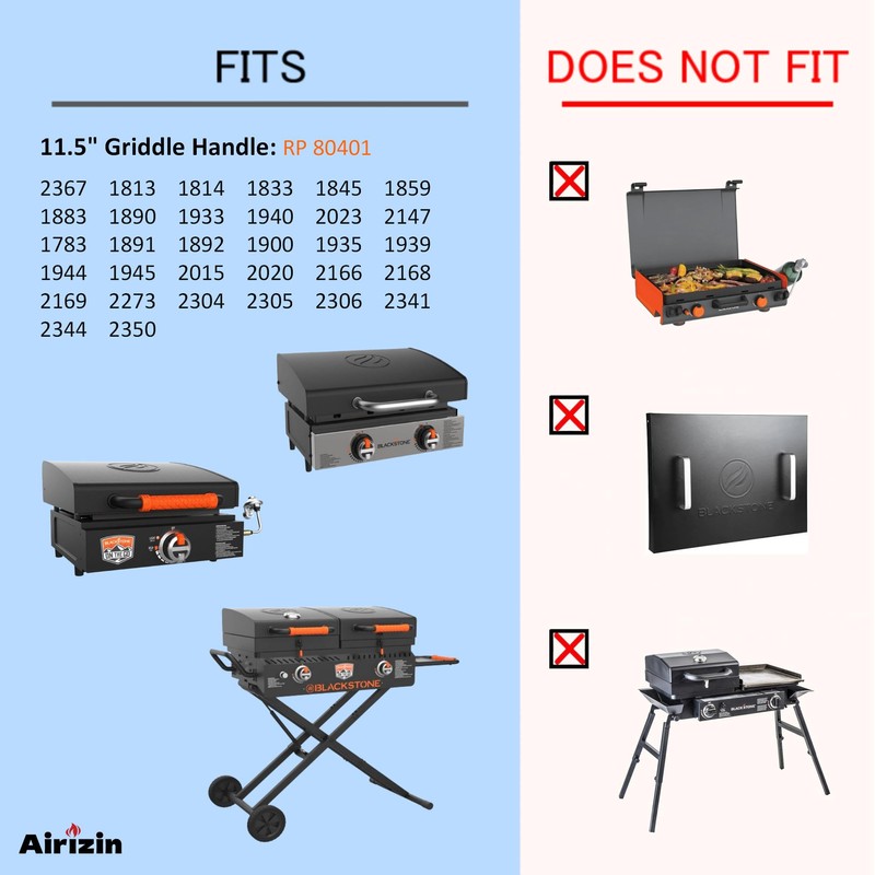 Airizin 11.5" Griddle Handle Replacement for Blackstone Griddle, for Blackstone