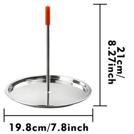 BBQ Vertical Skewer, Vertical Meat Skewer Kebab Stand,Stainless Steel Barbecue Spit Skewer Grill, Chicken Rack Roaster, Vertical Grilling Rack Meat Spit for Steak, Chicken, Fish, Turkey, Kebab