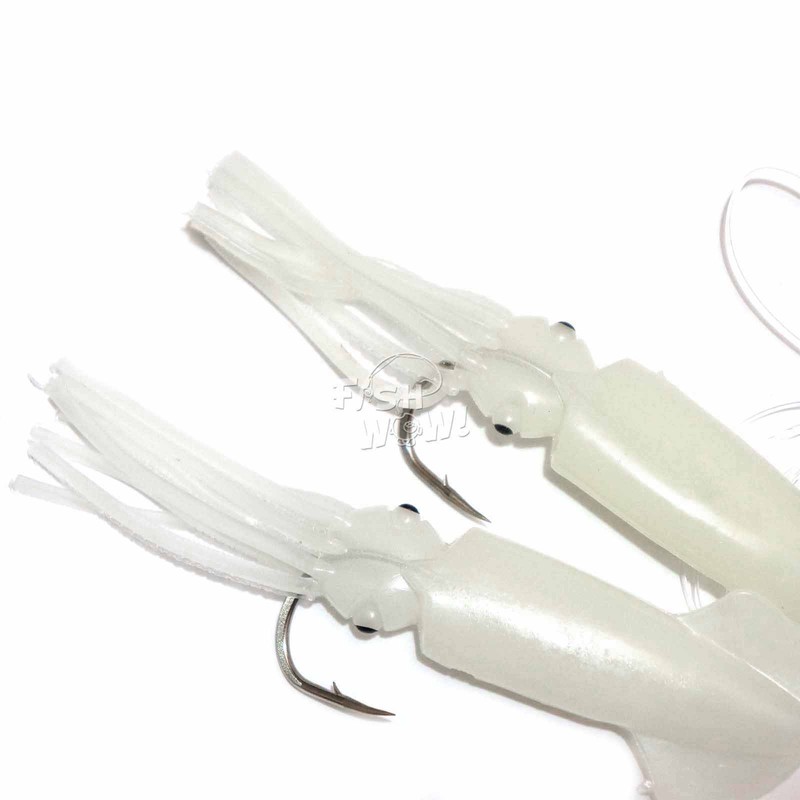5 Packs - 4.5" Fishing Ling Cod Rig Twin Bulb