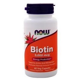 Biotin (Vitamin H) 5,000 mcg (5 mg) 60 capsules