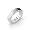 Fynch-Hatton Stainless Steel Octagonal Ring, Stainless Steel, none