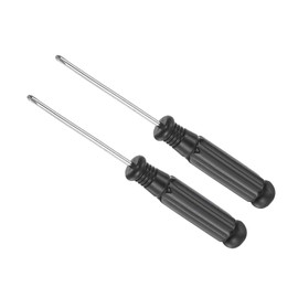 CoCud Mini Phillips Screwdriver, 2.0mm Size, 92mm Length, Carbon Steel, Small Phillips Screwdrivers with Non-Slip Black Handle, Pack of 2