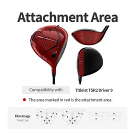 skoko 2 Pack Full Body Protective Film for Titleist TSR2 9Degree 2024 Top & Bottom & Front, TPU PPF, Transperent Clear Cover Protector