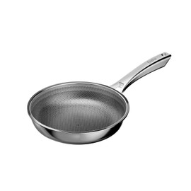 EvoFar 10 Inch Hybrid Nonstick Frying Pan, Stainless Steel Pan Non Stick Skillet, PFOA Free Cookware, Non Toxic Chef's Pan, Compatible with Electric, Gas and Induction, No Lid