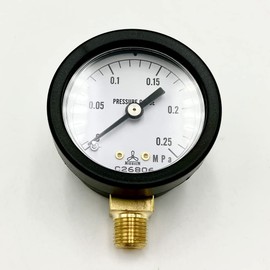 As One Small Pressure Gauge, A Shape, φ1.6 inches (40 mm), R1/80.25 (1 Piece), 1-7514-02