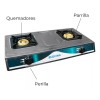 Ecocina Estufa De Mesa ECOCINA de 2 Quemadores con Chispero