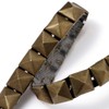 2-Yards 10mm (3/8'') Hot Fix Pyramid Stud Nailhead Trim, Metal