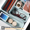1x Schubladen-Organizer Set Aufbewahrungs-Box Einteiler Trenn-System verstellbar Utensilien Stauraum Wohn-Badezimmer
