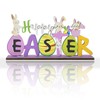 iwiio Easter Table Decorations, Happy Easter Wooden Sign, Easter Table