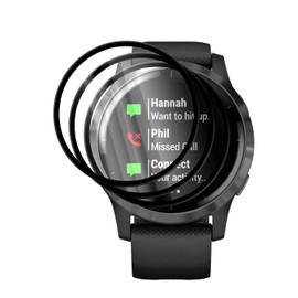 Compatible with Garmin Vivoactive 4 Screen Protector, 3D Anti-Scratch HD Clear Tempered Glass for Garmin Vivoactive 4 40mm 45mm Smart Watch (45mm)