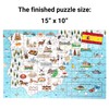 Terra Puzzles Spain Map Wooden Jigsaw Puzzle 152 Piece, 15x10