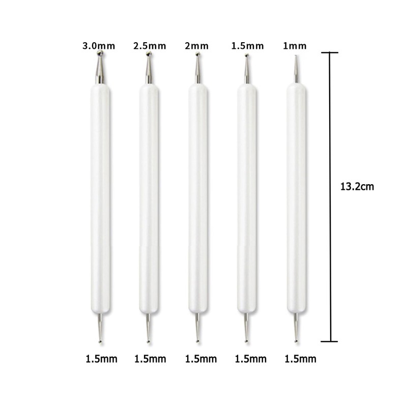 5Pcs Embossing Tool Set with Different Size Double End Tracing