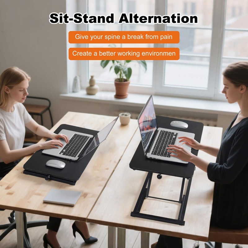Raathionty Standing Desk Converter Adjustable Height,Keyboard Riser for Stand Up
