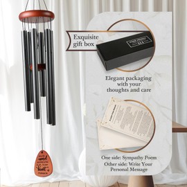 SteadStyle Memorial Gifts Wind Chimes - Sympathy Gifts for Loss of Loved One, Gifts for Who Loss of Dad, Mom, Brother, Friend, Sympathy Bereavement Gift Baskets Home Outdoor Garden Patio Decor (36 IN)