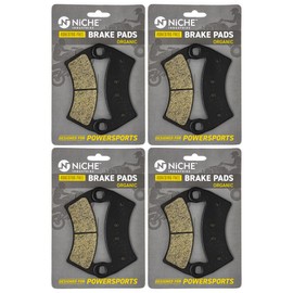 NICHE Front Rear Brake Pad Set for Polaris Ranger 500 570 800 2205949 2203747 1911228 Organic Alloy Steel 4 Pack
