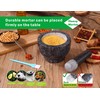 Aisiming Mortar and Pestle Set Polished Natural Marble Guacamole Molcajete