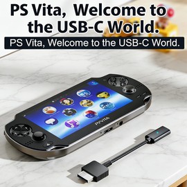 Flsazrx USB C Female Charging Adapter for PS Vita 1000, PS Vita 1000 Charger Cable Adapter, Charging Only,Compatible with USB Type C Charging Cables(No Data Transfer Capability)