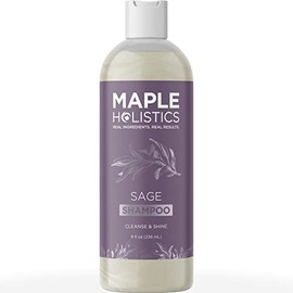 Maple Holistics Sage Shampoo for Anti Dandruff with Jojoba, Argan, and Organic Tea Tree Oil  Natural, Sulfate Free Treatment for Women and Men  Safe  