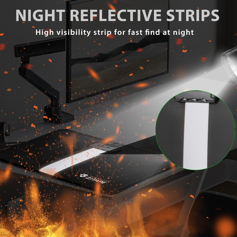 Fireproof and Waterproof Bag - Document Bag with Lock, Fireproof