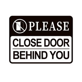 Please Close Door Behind You Sign, Self Adhesive Vinyl Close The Door Stickers, Keep Closed Sign for Home Office Business Hospital Restroom School