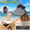 Maylisacc Adjustable Straw Open Top Straw Sun Hat Roll-Up Design,