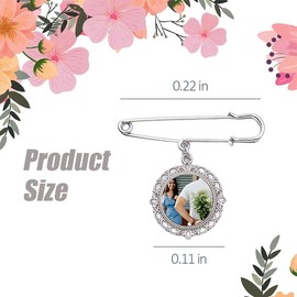 Bouquet Charms for Wedding Memory Bridal Wedding Bouquet Photo Charm Flower Bouquet Charm Decorations Memorial Diy Photo Charm for Men Women