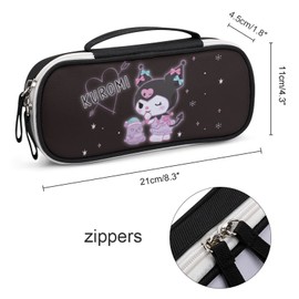 Kurumi-chan Pen Case, Large Capacity, Pencil Case, Multi-functional, Stylish, Leather, Pen Pouch, For Boys, Girls, Children, Simple, Tool Pen Case, High School Students, College Students, Working
