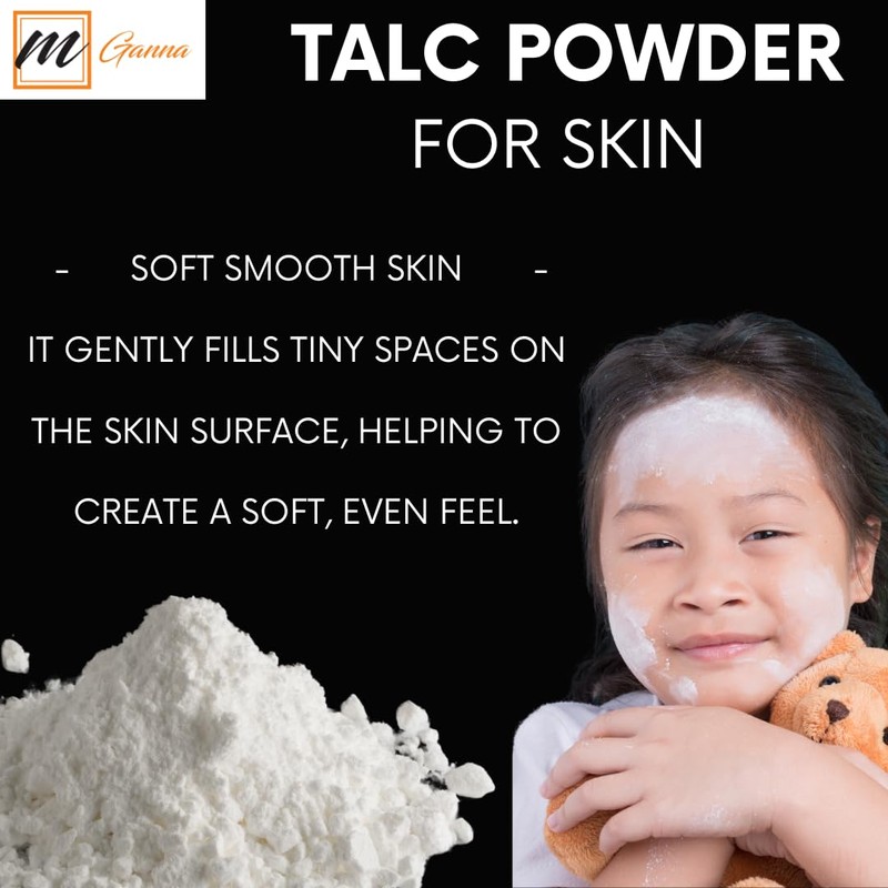 mGanna 100% Natural Talc Powder for Facial Make-up and Cosmetic