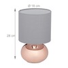 Relaxdays Bedside Lamp Touch Dimmable Modern Touch Lamp with 3