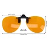 Fafeicy 180 Degree Vertical Flip Portable Orange Glasses Clip Lens