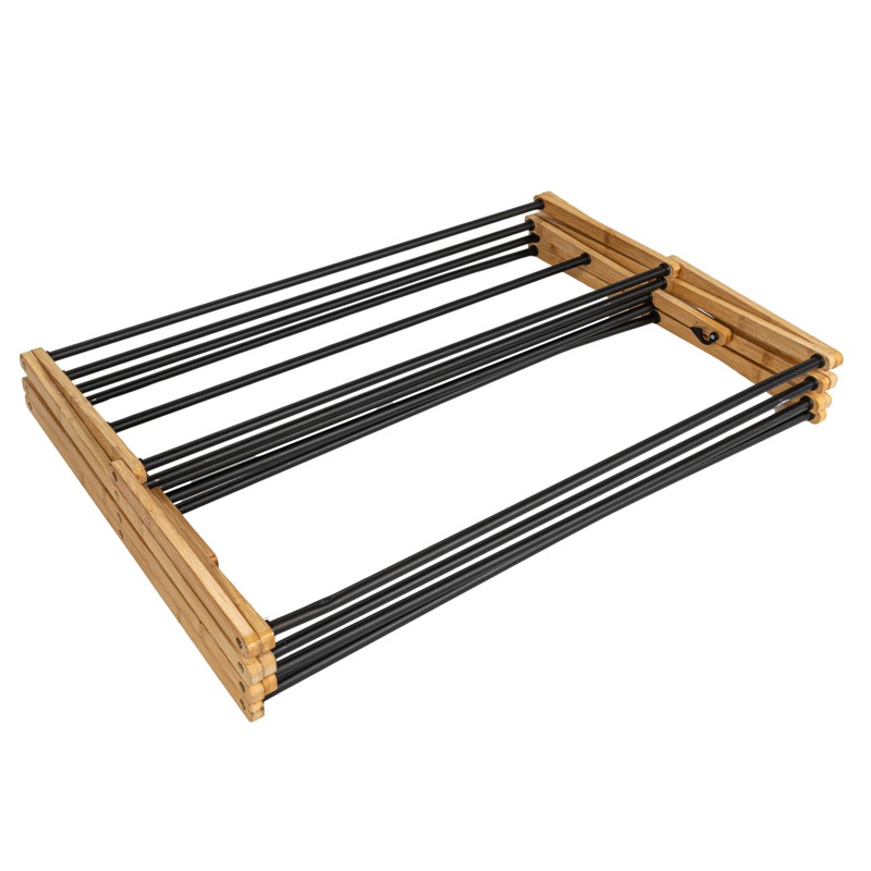 Household Essentials Bamboo Folding Clothes Drying Rack | Large Capacity,