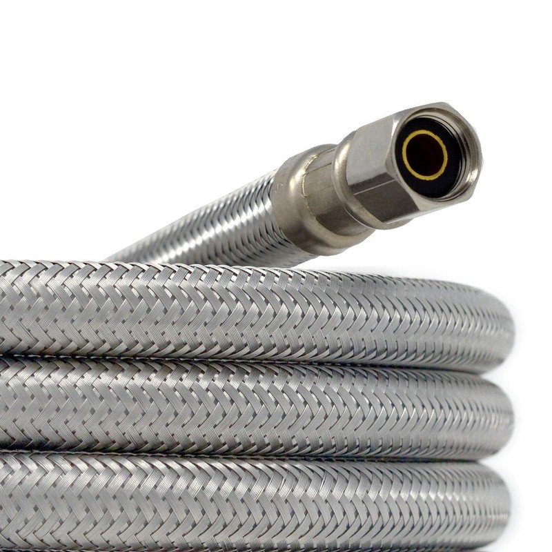 Braided Stainless Steel Ice Maker Water Supply Hose - 15