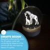 Thorness 3D Crystal Ball Night Light USB Lamp with Giraffe