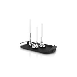 Eva Solo | Serving Tray 16.92 x 9.8 Inch | Avoid Coffee Spills and toppled Contents - The deep-Set Handles Enhance Stability and Balance as You Carry The Tray | Black