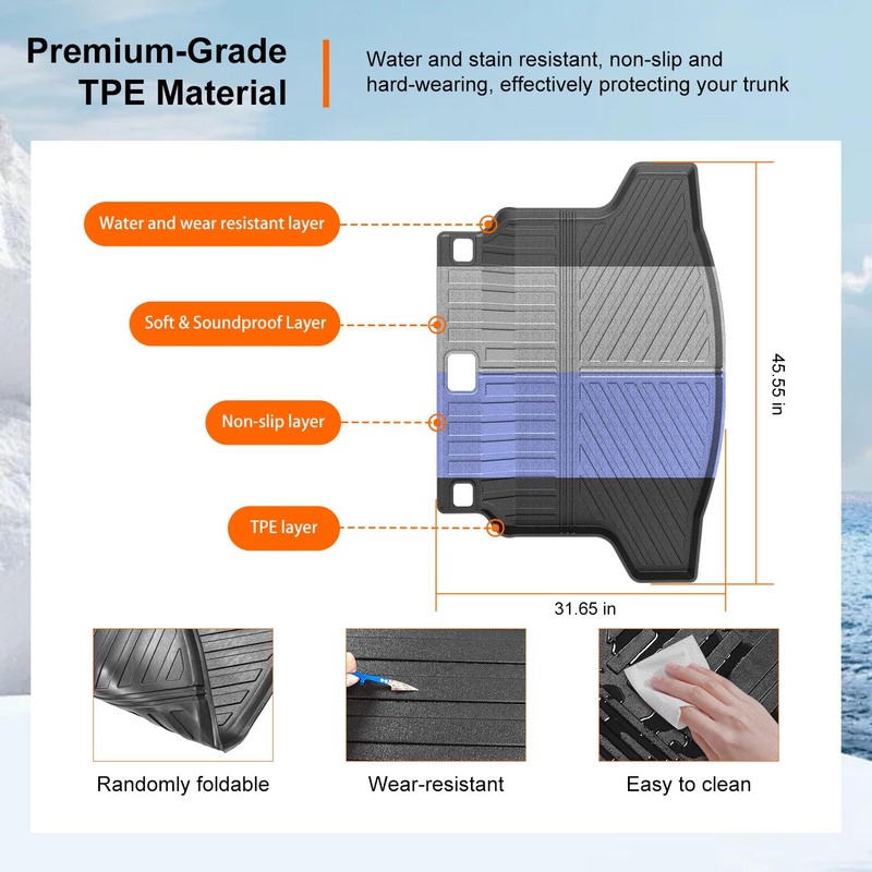 powoq Trunk Mat Compatible with 2022-2026 Honda Civic Hatchback Cargo