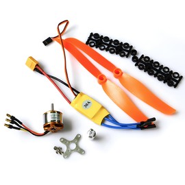 PUSLAKO 1 Piece 2212 2200KV Brushless Outrunner Motor 13T with 3.5mm Male Banana Bullet for RC DIY Aircraft Multi-Copter Quadcopter Drone