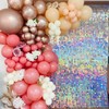 Maytopia Iridescent Silver Shimmer Wall Backdrop Sequin Wall Panels Photo