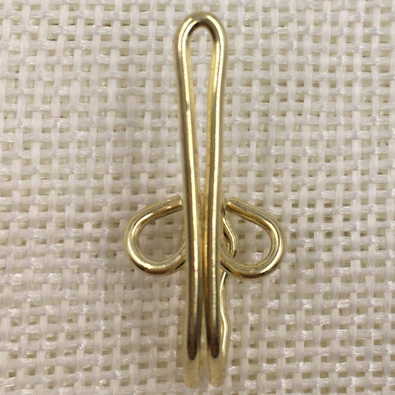 Ucatcher 100 Pack Metal Curtain Header Tape Drapery Hooks, Gold