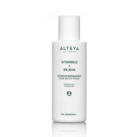 Alteya Organics Glycolic Exfoliating Rose Water Toner (Vitamin C Plus 3% AHA) - 4 Fl Oz/120mL