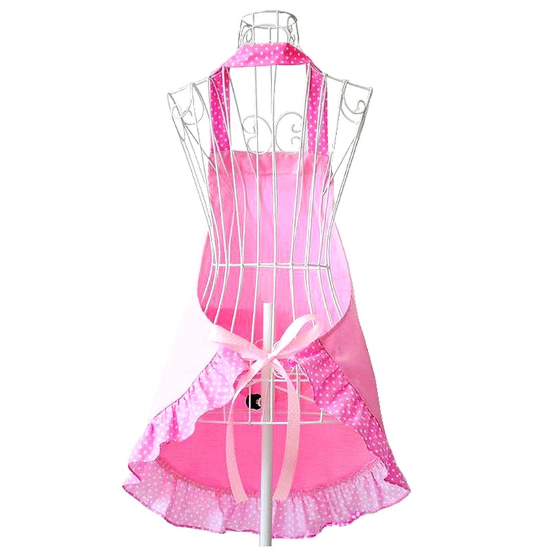 Hyzrz Cute Girls Bowknot Funny Aprons Kitchen Restaurant Cake Aprons