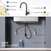 Aktines Pull Dwon Kitchen Faucet with Built-in Soap Dispenser &