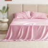 Love's cabin Twin Satin Sheets Sets - 3 Piece Pink