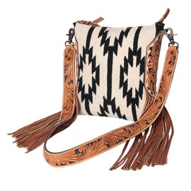 American Darling Messenger Hand Tooled Saddle Blanket Genuine Leather Women Bag Western Handbag Purse